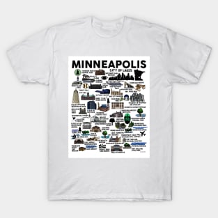 Minneapolis Map T-Shirt